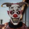 Démon klaun Hororová latexová maškarní maska pro Halloween Cosplay