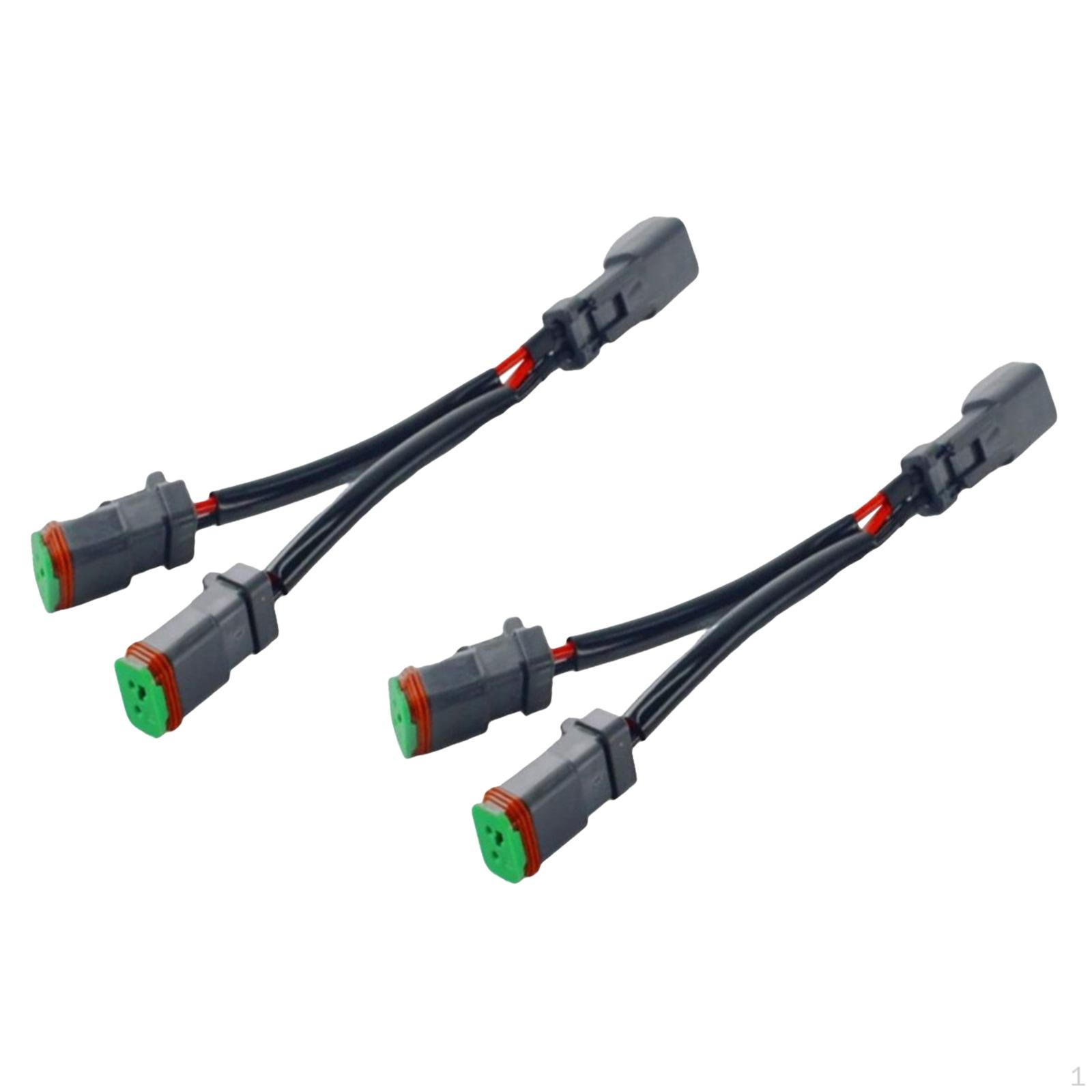 -Pin Adapter Connecr, Waterproof Electrical Aumotive Pigtails Plug, led Lamps Replacement Pack of 2