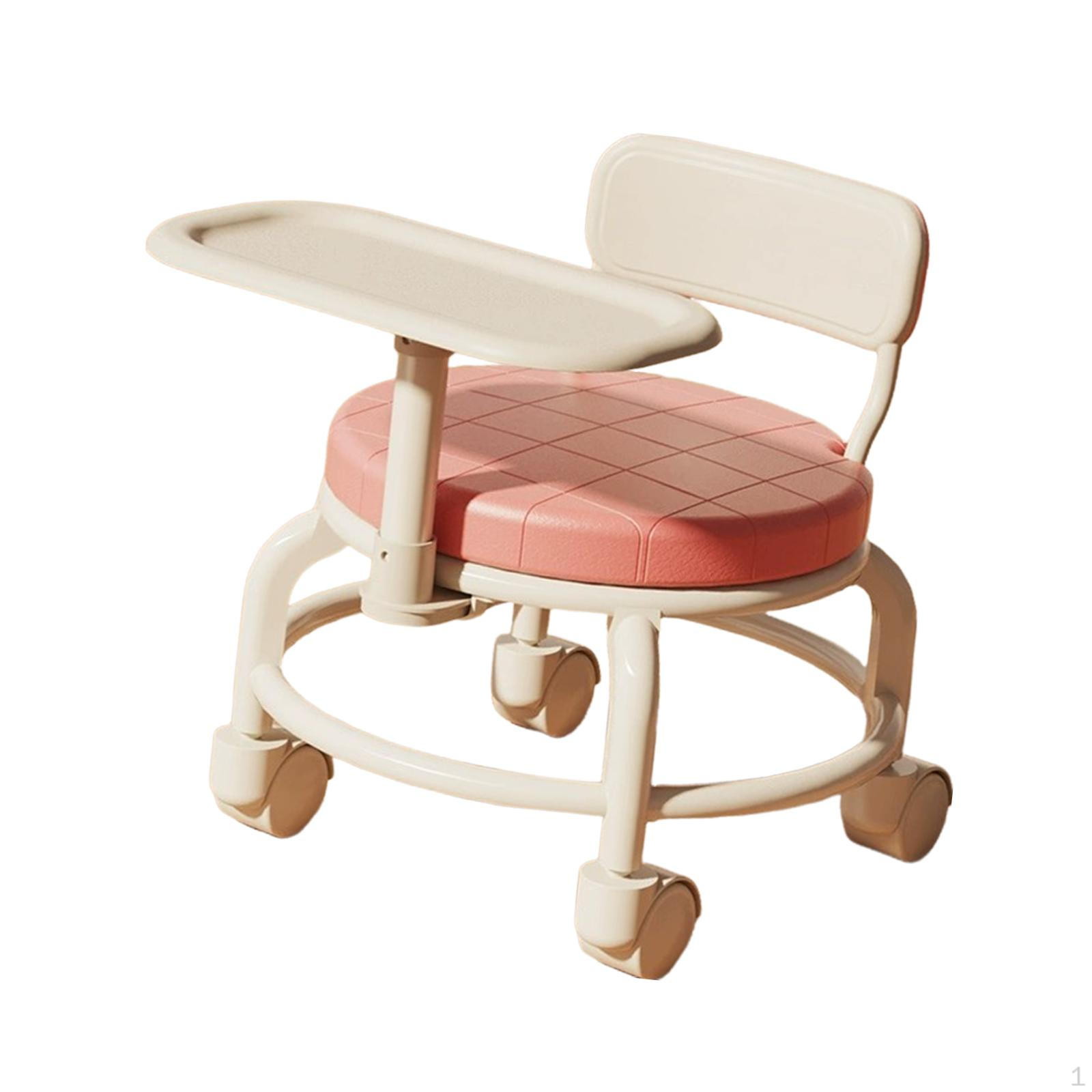 

Детский обеденный стул с подносом Многофункциональный бытовой стульчик для малышей розовый