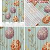 2D Flat Printing  2pcs Summer Drapes Easter Bunny with Colorful Eggs(0) Versatile Fabric  Without Electricity Festive Curtains