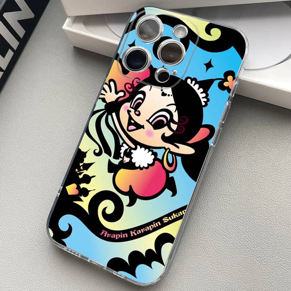 Akubi Girl Clear Silicone Soft TPU Phone Case For iphone 17 16 15 14 Plus 13 12 Mini 11 Pro Max Shell Capa