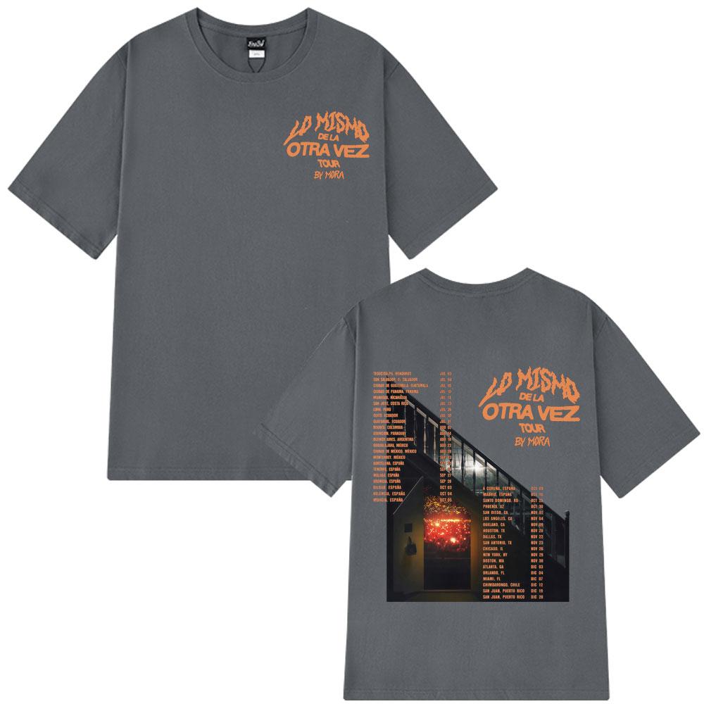 2025 Léto Mora Lo Mismo Dela Otra Vez Tour Merch Gotické Pánské Dámské Hip Hop 100% Čistá Bavlna Tričko Oversized Harajuku Tričko