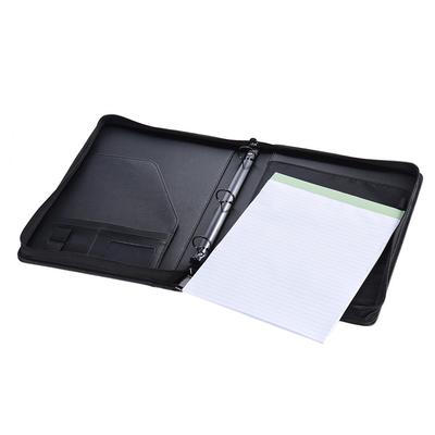 Multifunkční Profesionální Obchodní Portfolio Padfolio Složka Pouzdro na Dokumenty Organizér A4 PU Kůže Zapínání na Zip