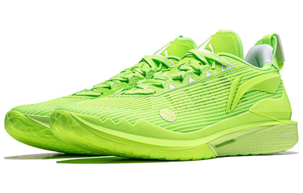 Li Ning JB2 Basketball Shoes Men's Low Top Fluorescent Vanilla Green ABAT081-7