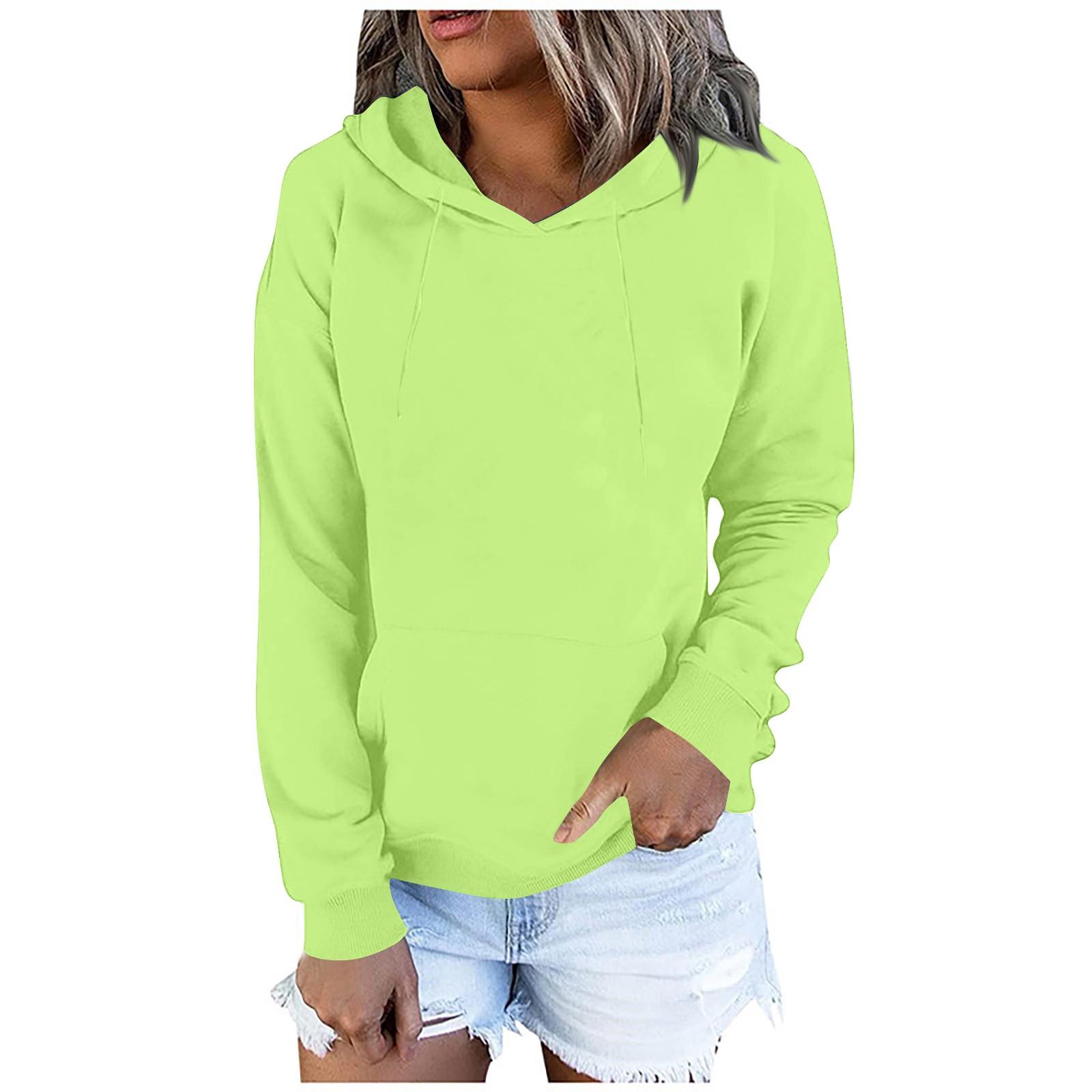 

Женские повседневные модные однотонные пуловеры с длинными рукавами, толстовки с капюшоном XXXL