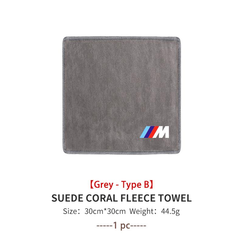 

Coral Car Wash Cloth Microfiber Towel Car Cleaning Drying Cloth For BMW M Performance Alpina M3 M5 M6 X1 X3 X4 X5 G20