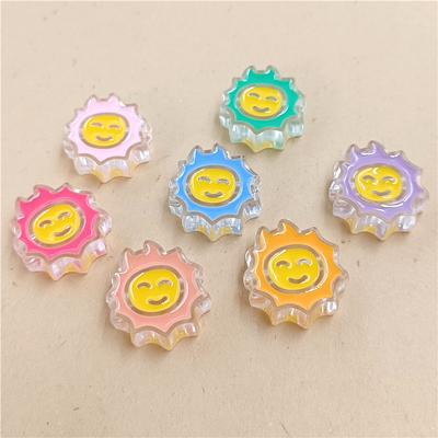 Tropfölmaterial Acryl Mode 5 Stücke Kreative Anhänger Niedliche handgemachte Schmuckherstellung Armband Halskette Kaninchen Sonnenform Lose Perlen Zubehör