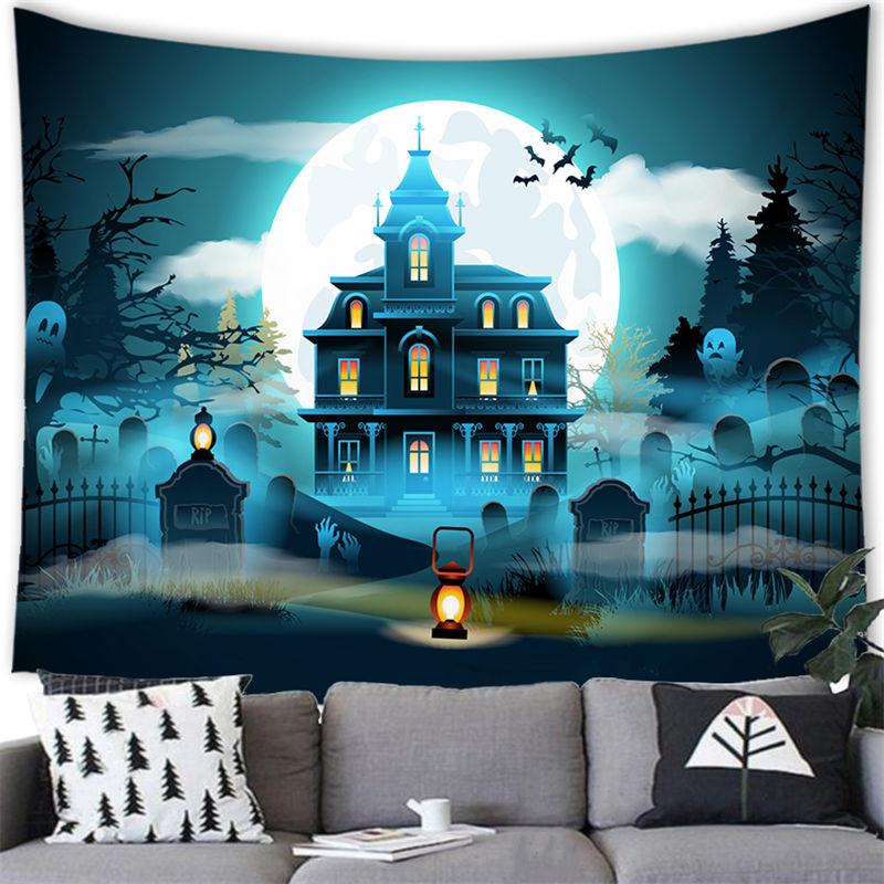 Kunst Halloween Elemente Wandteppich Wandbehang Heimdeko Wandteppich Zimmer Wohnheimzimmer Wanddeko Hintergrundtuch
