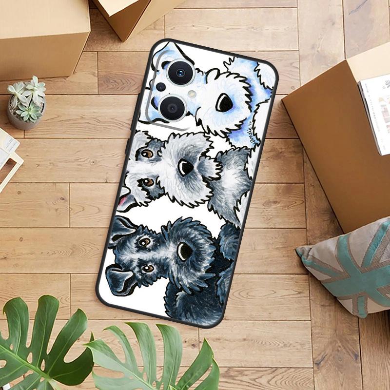 

Cartoon schnauzer dog Case For OPPO Reno 14F 13F 12F 10 11 12 13 14 Pro 8T 7 8 Lite OPPO Find X8 X6 X5 X9 Pro Cover OPPO Reno14 F