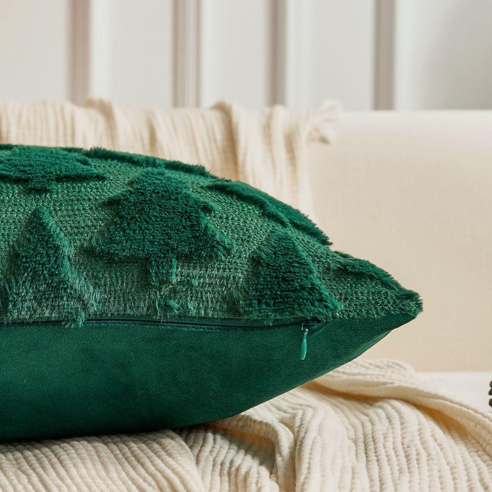 Soft Christmas Plush Pillowcase 3D Pattern Cushion Cover Fashion Pillow Case  Sofa/Bed