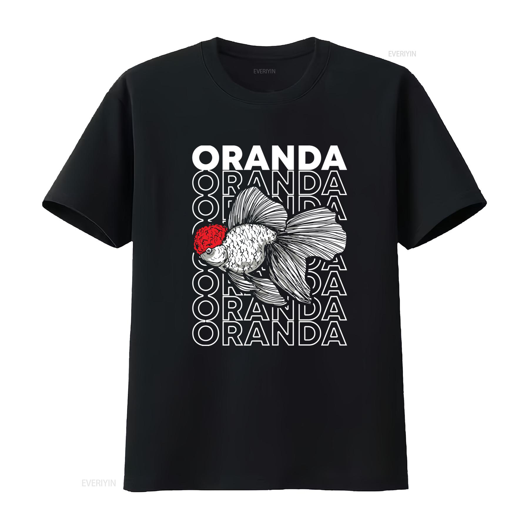 

80s Style Oranda Goldfish T Shirt Perfect for Fancy Owners vintage Washed Breathable Versatile streetwear Comfortable 4XL