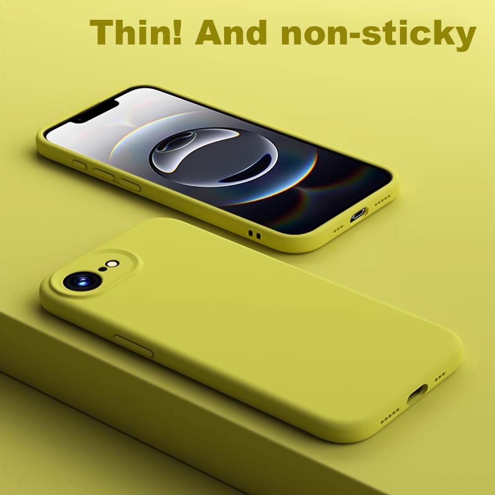 Für iPhone 16e Flüssigsilikonhülle Rutschfeste Handy-Schutzhülle Wasserdichte Leichte Handyhülle Ultradünne Handy-Rückseite