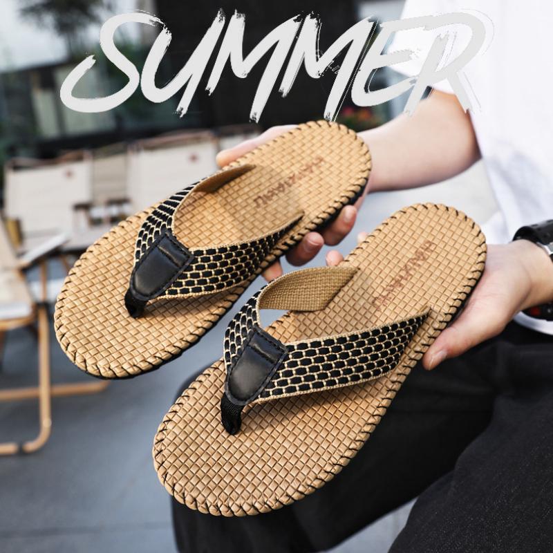 Nouvelles Pantoufles pour Homme Sandales d'Extérieur Chaussures d'Été Décontractées de Plage Légères et Confortables Tongs d'Intérieur Chaussures pour Homme