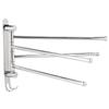 WallHanging Stainless Steel 180 Degrees  Rotating Towel Rack Hanger with 4 Rods for Bathroom Toilet