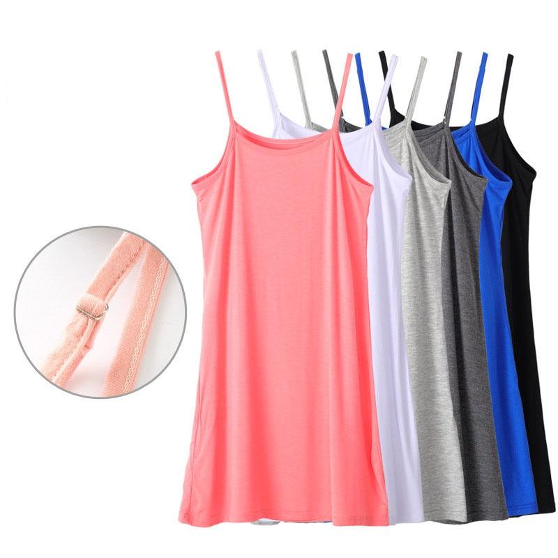 Elegant Women Tank Top Cami Dress With Adjustable Spaghetti Straps For Comfort
