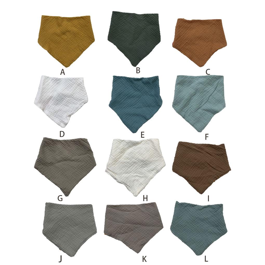 Adjustable Kids Drooling Bib Soft and Absorbent for Newborns Eco-Friendly Cloth Water Absorb Bandana for Boys Girls, Color No. 55