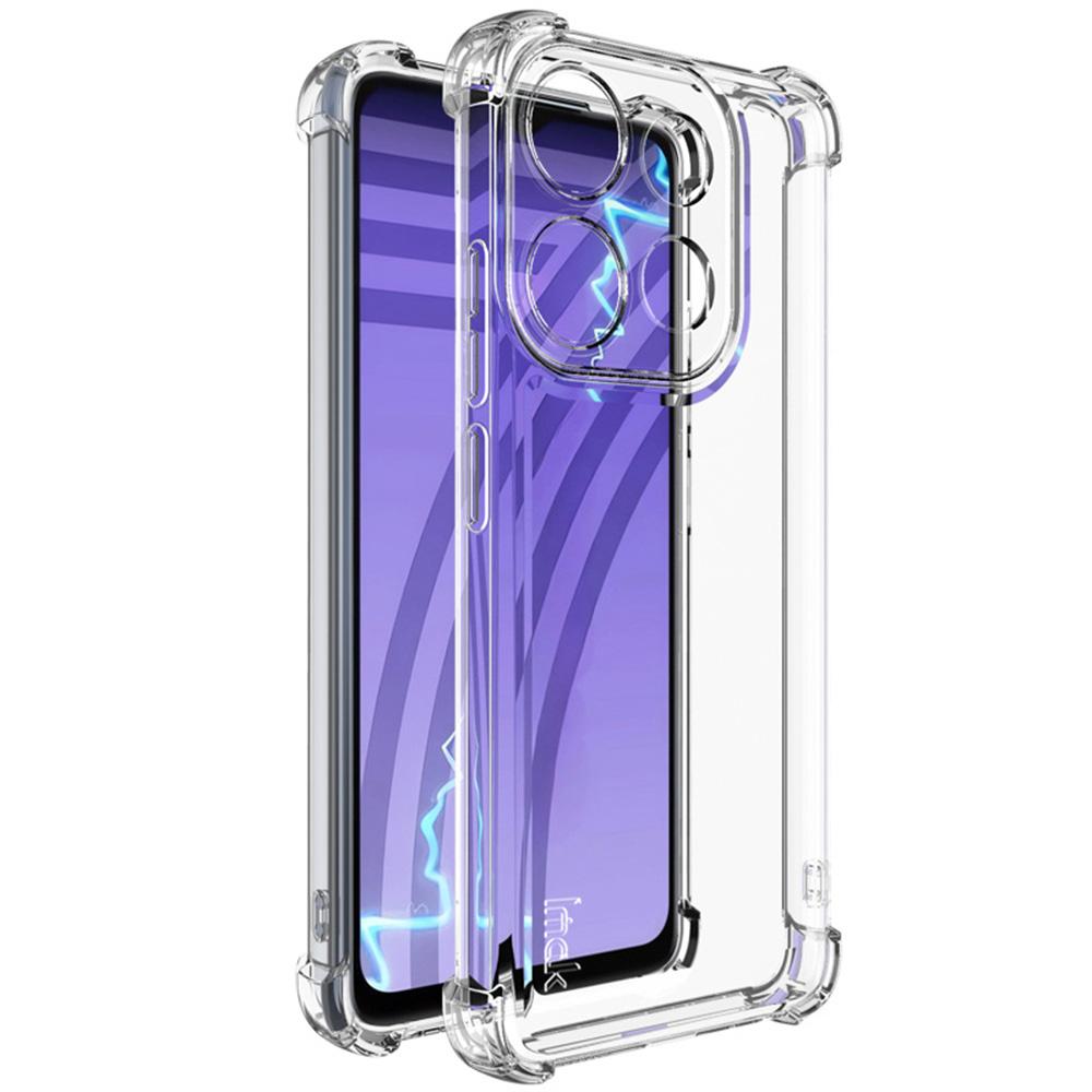 IMAK UX-4 Series Phone Case for TECNO Spark Go 2023 4G/POP 7/POP 7 Pro 4G Straight Frame Four Corner Shockproof Clear TPU Cover