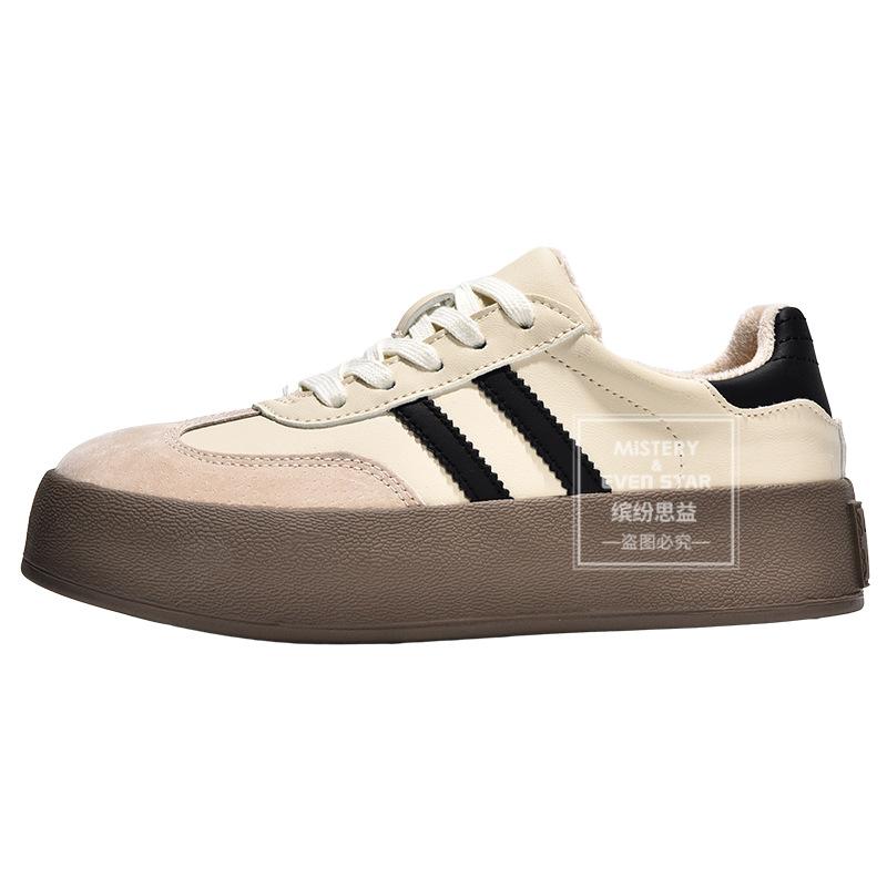 Autumn new casual sports board shoes versatile platform white shoes 1119