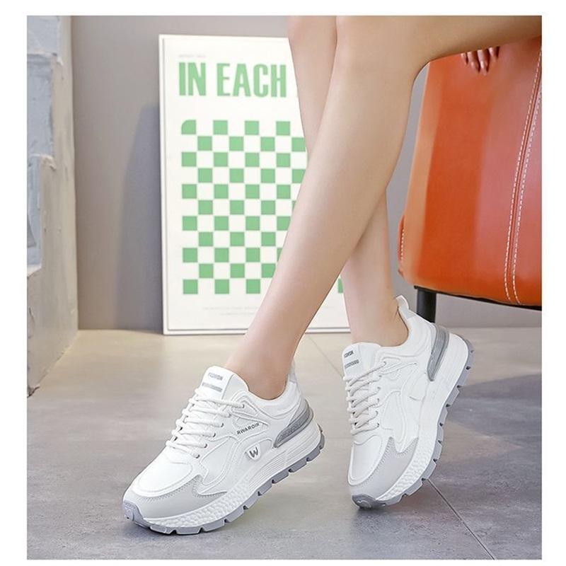  Women's Fashion Chunky Sneakers Casual Lace Up Platform Walking Shoes