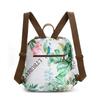 Women's Tropical Floral Nylon Backpack - Lightweight Multi-way Shoulder Bag for Travel & Daily Use