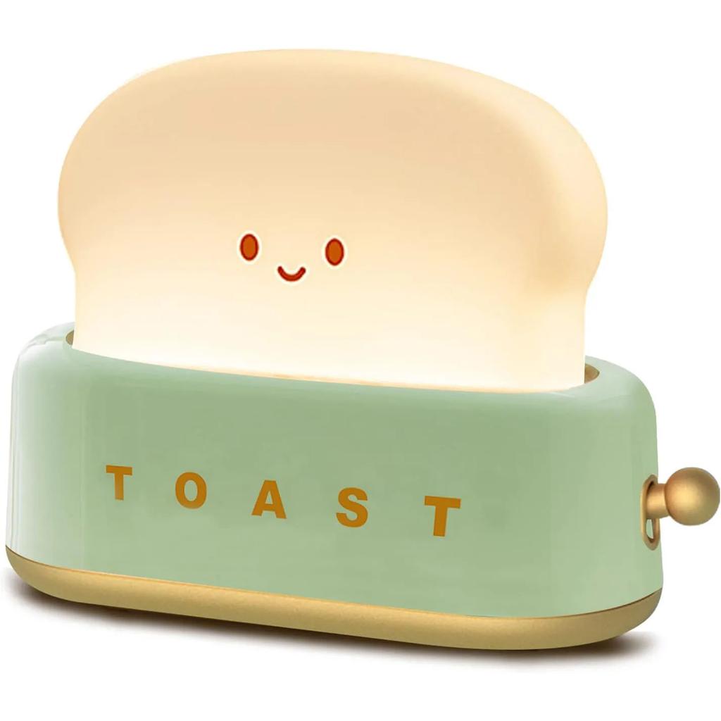 Bread Toast Cartoon LED Night Light Cute Home Decor Kawaii Bread Table Lamps Night Portable Light with Timer Tiny Lamp Rgb lamp