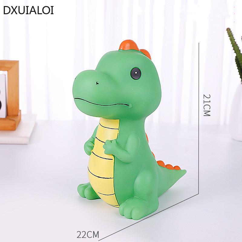 DXUIALOI Creative Color Painting Cartoon Cute Dinosaur Piggy Bank Children's Gift Fall Resistant Piggy Bank Home Decoration