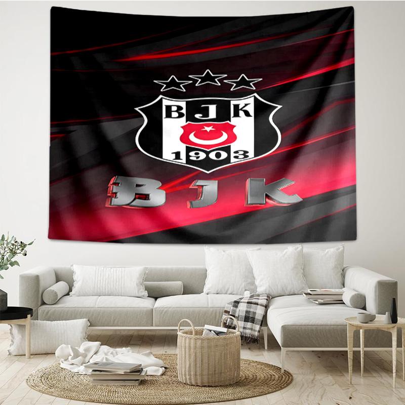 Arazzo Emblema Cresta Beşiktaş Istanbul Decorazione Stanza Appeso a Parete per Soggiorno Camera da Letto, dormitorio, Regali di Compleanno e Natale