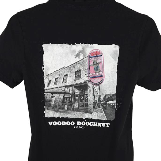 

Voodoo Doughnut T Shirt Mens Size Small Black The Magic Is In The Hole 3XL