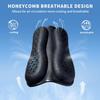 WDG Motorcycle Seat Cushion Pad 3D Honeycomb High Elasticity Gel Material Comfortable Breathable Shock Absorption for Long Rides Seat Cushion