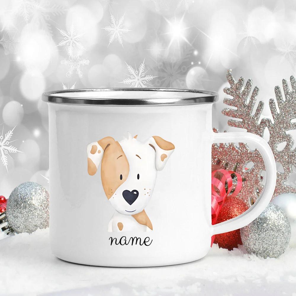 Personalized Children's Mug Baby Gift Gifts Enamel Cup Forest Animals Enamel Camping Cups with Name Gifts for Children