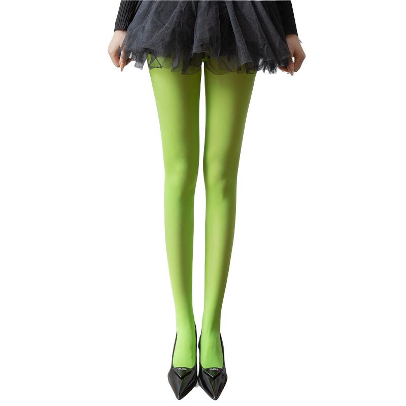 New Spring Women's 80D Denier Velvet Opaque Tights Ladies Colorful Tights Stretch Pantyhose Dressing Dopamine Colors