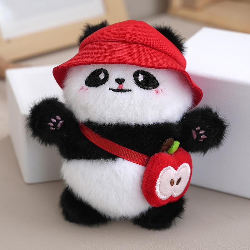Sweet Panda Mini Plush Keychain Charming Stuffed Animal For Bags And Keys