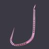 30pcs DIY Fishing Accessories Light Pink Fishhook Black Pit Sports Titanium Alloy Horn Tooth Carp