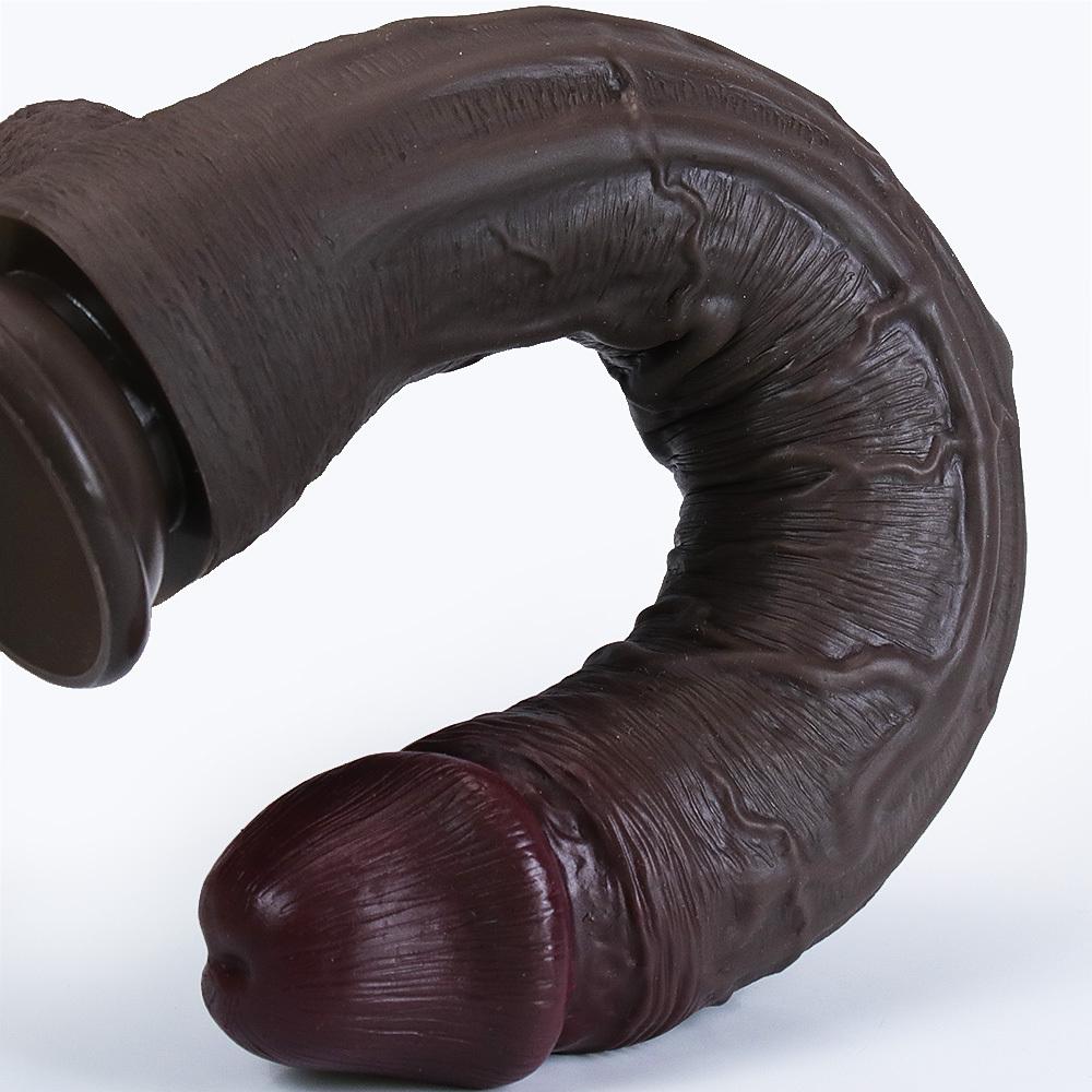 13.18 Inch Realistic Liquid Silicone Dildo with Strong Suction Cup, Soft Flexible Body-Safe Silicone, Waterproof, Discreet Packaging