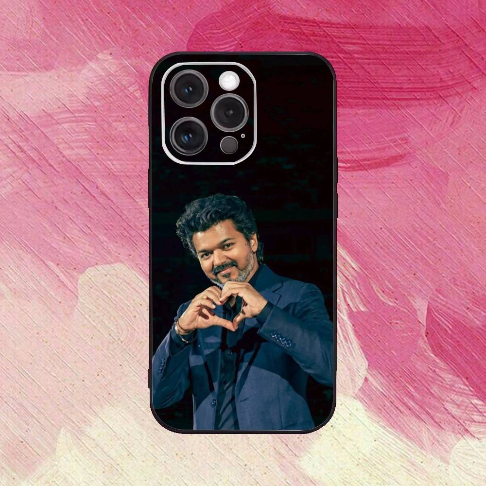 T-Thalapathy TV V-Vijay Handyhülle Für iPhone 17,16,15,14,13,12,11 Plus,Pro Max,XS,Weiche Silikon Schwarze Hülle