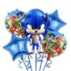 6Pcs Cartoon Hedgehog Balloons Sonic Theme Birthday Party Decoration Balloons For Boys Children Baby Bath Toys