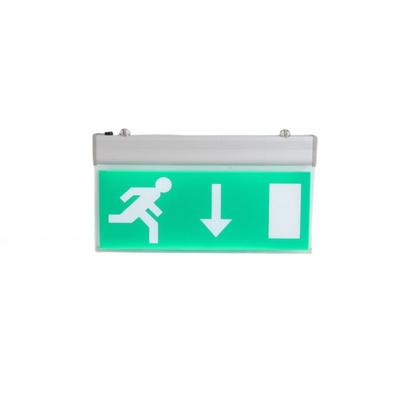 110-240V Commercial LED Emergency Sign Lamp Exit Sign Safety Security Light Green Bulb Acrylic Evacuation Indicator Light Mall