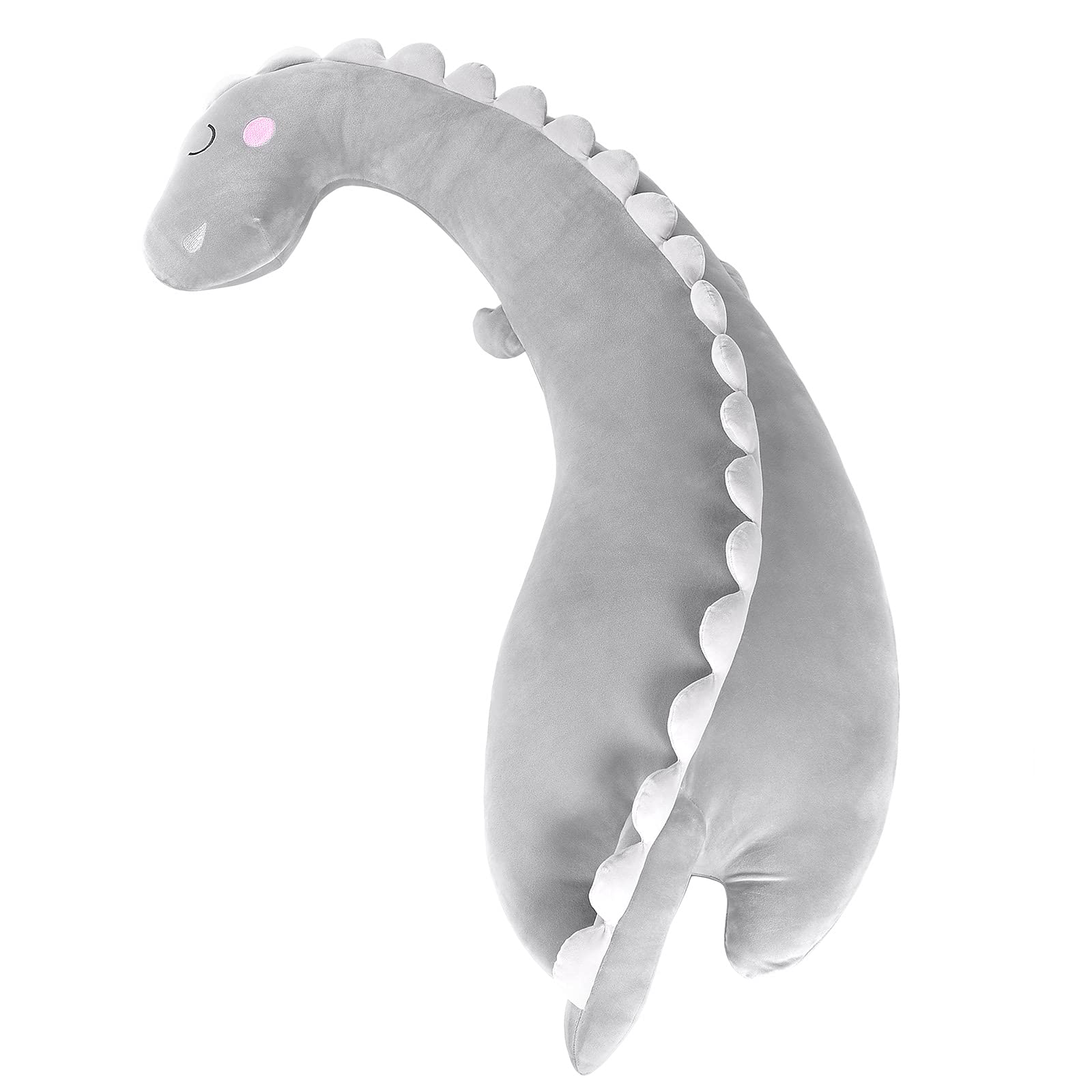 

Baibu Home Body Pillow Cute Dinosaur Long Washable Suitable for Side Comfortable Animal Suitable for Pregnant Women Cushion, Design, Cushion, 120cm, серый