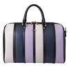 Boston Large Multicolor with Shoulder Strap [CLELIA] Women's Bag, Capacity, Stripe, 2-Way, CL-22571 (Lavender)