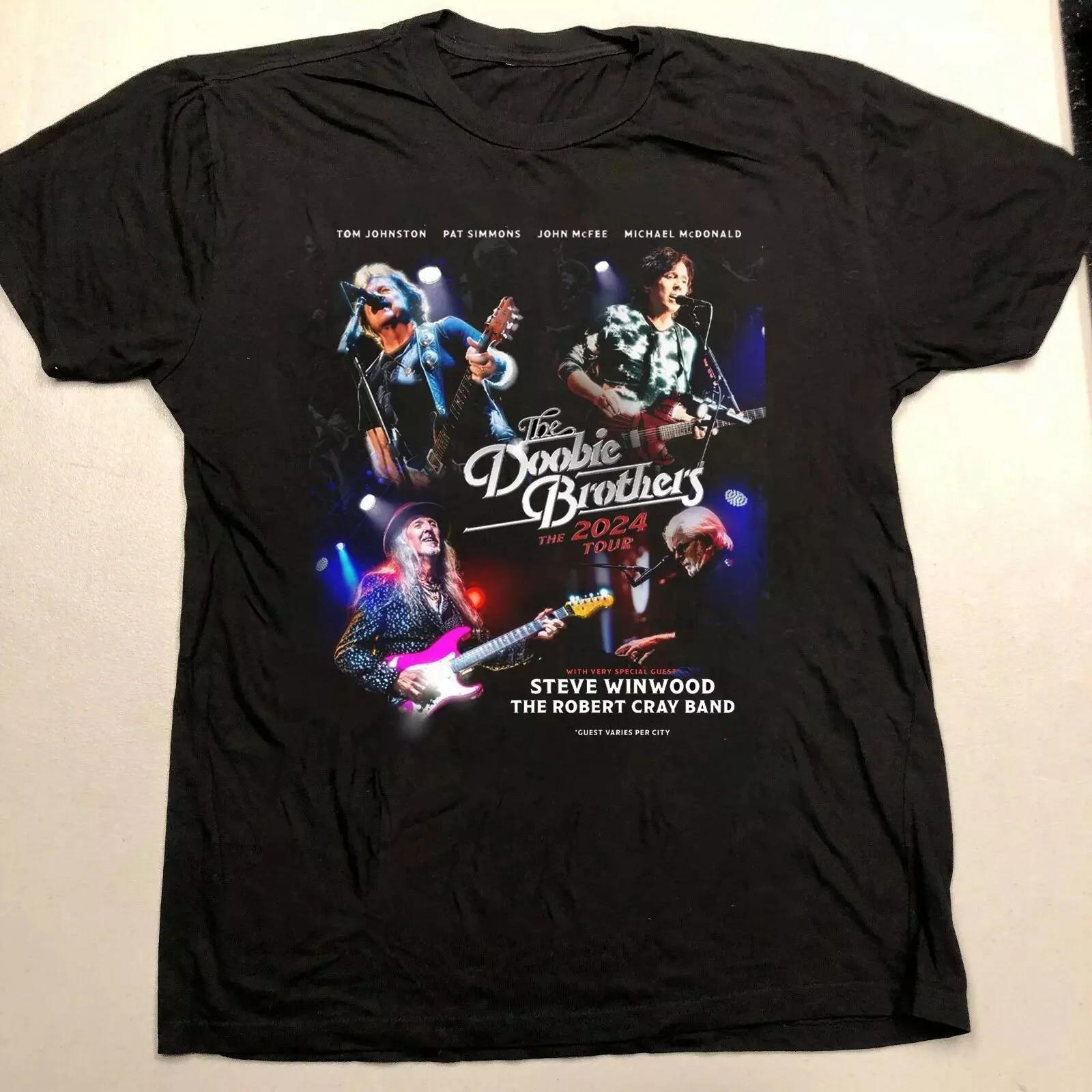 The Doobie Brothers Black T-Shirt Cotton Full Size Unisex XXXL