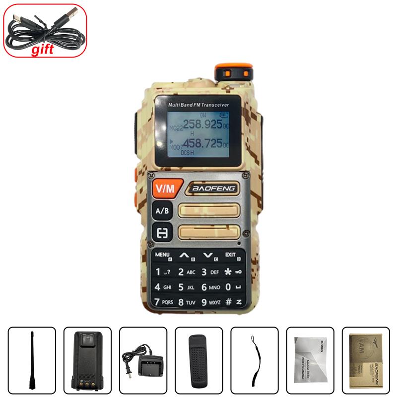 Baofeng BF-K69 Camo Walkie Talkie Luchtband AM FM Draadloos Frequentie Kopiëren Lange Afstand Type-C 2-Weg Amateurradio UV-5R UV-K6 Geüpgraded US