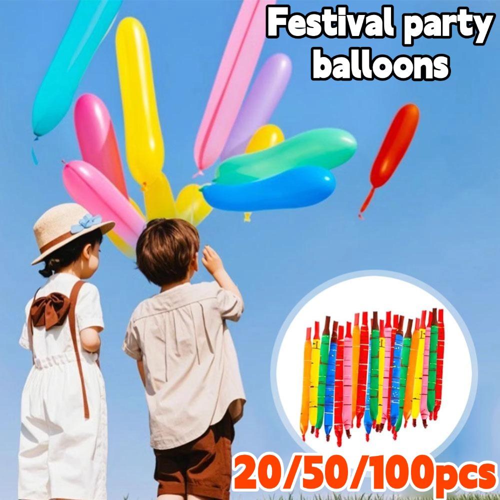50/100 Piezas Globo Cohete Volador Volador Chillón Decoración Fiesta de Cumpleaños Juguetes Inflables para Niños Entretenimiento al Aire Libre