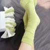 Women's Summer Mid-Calf Maternity Socks - Solid Color, Versatile for Students & Sports