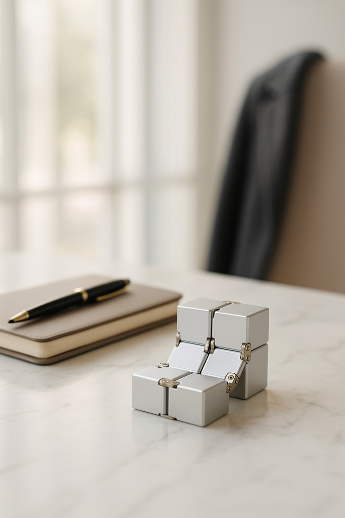 Neuer modischer Mini-Metallwürfel zum Stressabbau, Anti-Angst-Stress-Dekompression, lustiges EDC-Spielzeug