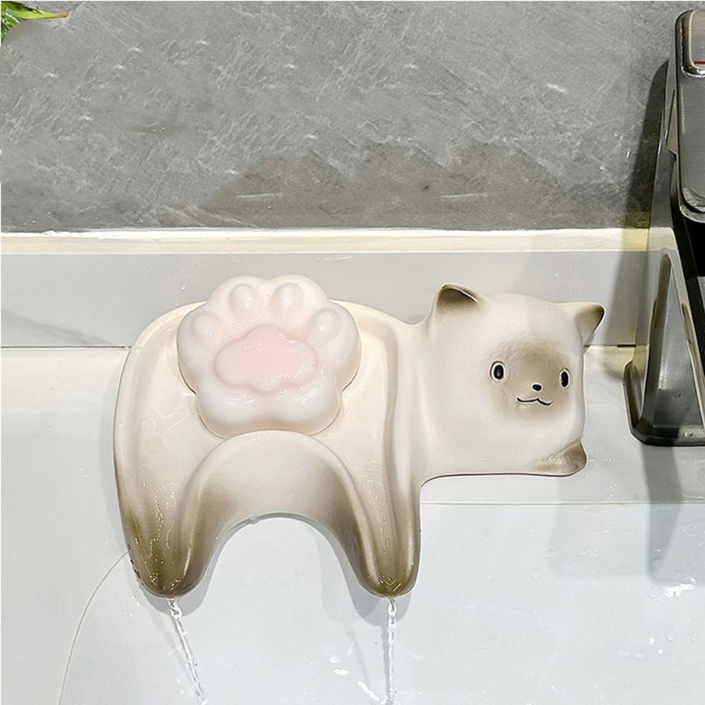 Cat Shape Storage Rack Ceramic Soap Holder Tray Container Soap Box  Toilet