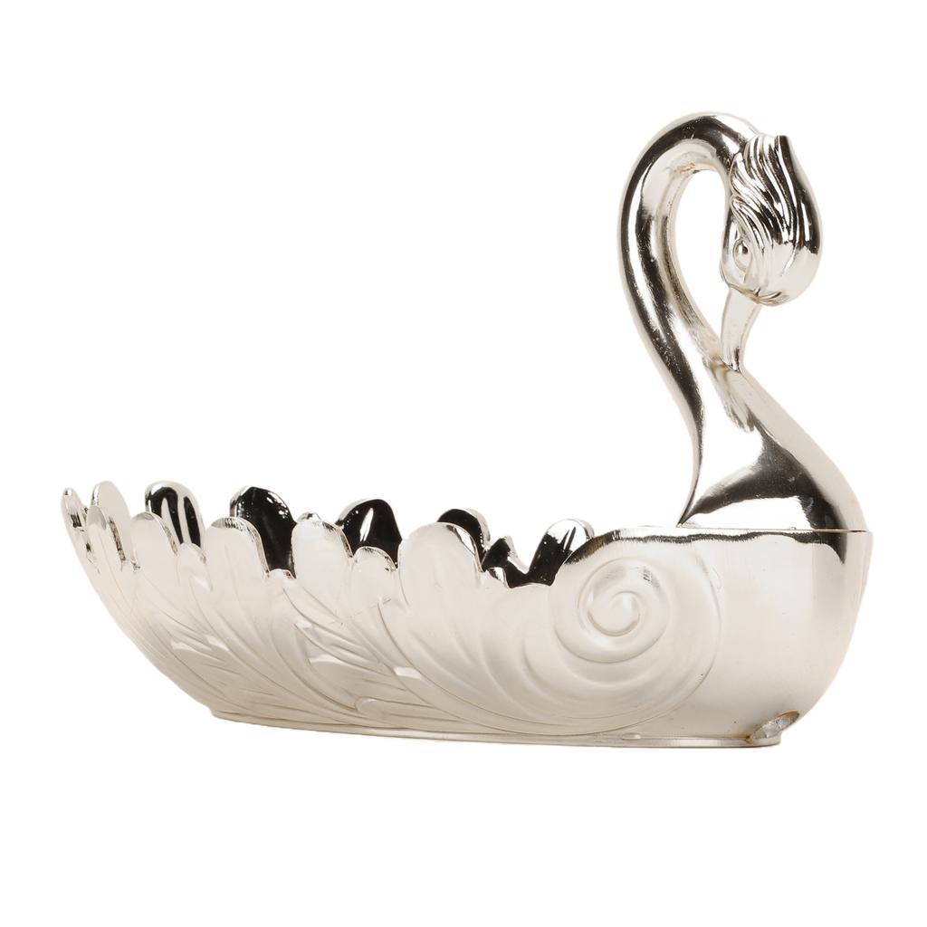 Metal Fruit Bowl Vintage Exquisite Peacock Shape Decorative Plate for Snacks Nuts Dried Fruits