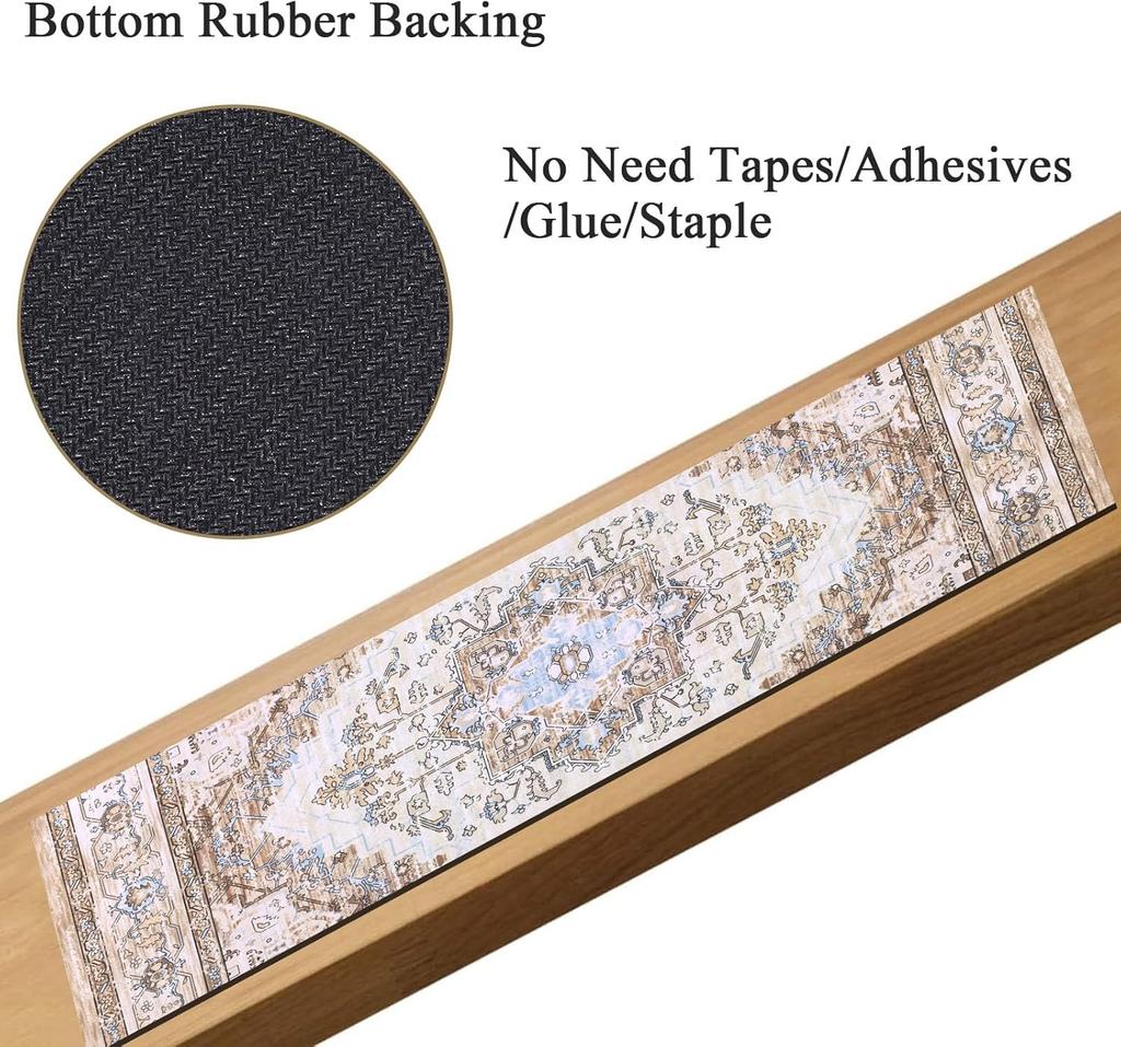 Degraus de Escada Degraus de Madeira Segurança Tapetes de Escada para Cães Crianças Idosos Interior Antiderrapante Carpete Redução de Ruído Tapetes de Escada