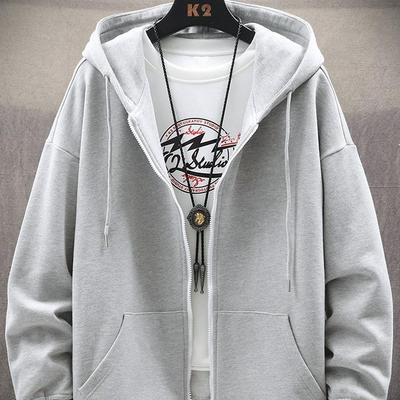 Men's Korean Style Trendy Zipper Hoodie – Wear-Resistant, Dirt-Resistant, Versatile Jacket for Autumn/Winter