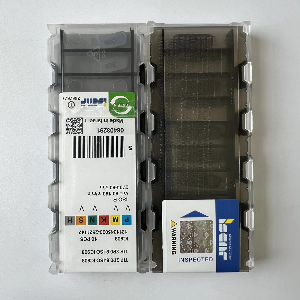 ISCAR / TIP 2P0.8-ISO IC908 / Industrial indexable Carbide Inserts 10 Pcs
