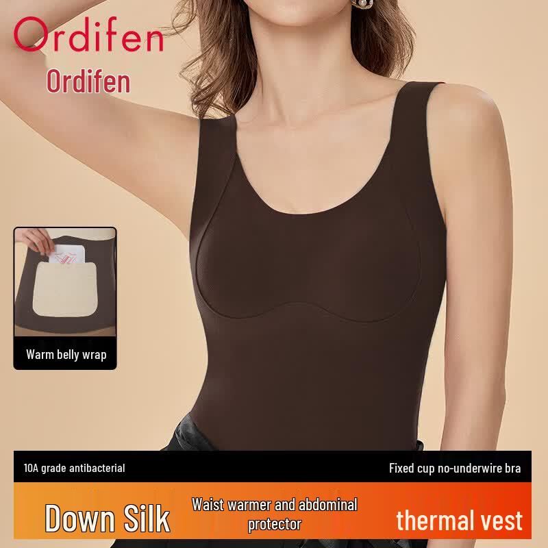 Audifen Women s Seamless Padded Thermal Vest L